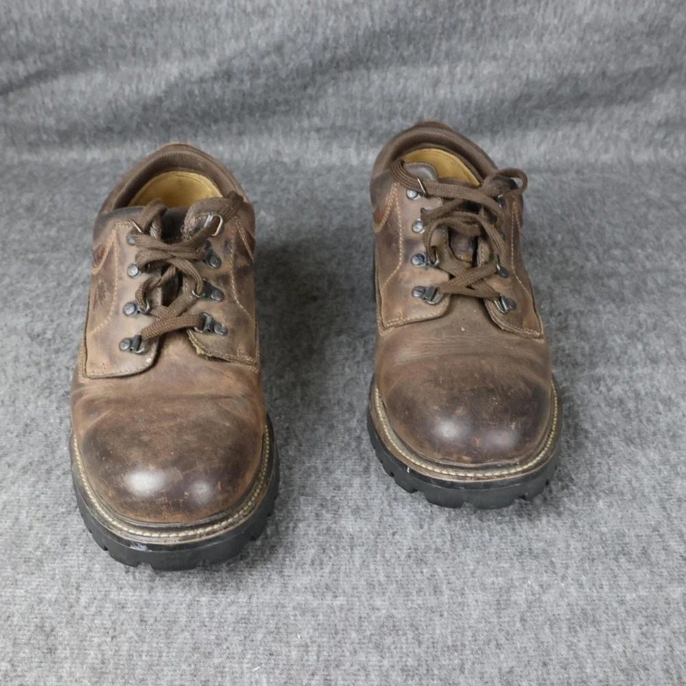 Timberland 80064 Shoes Mens Size 12 Brown Leather Work Casual Sneakers